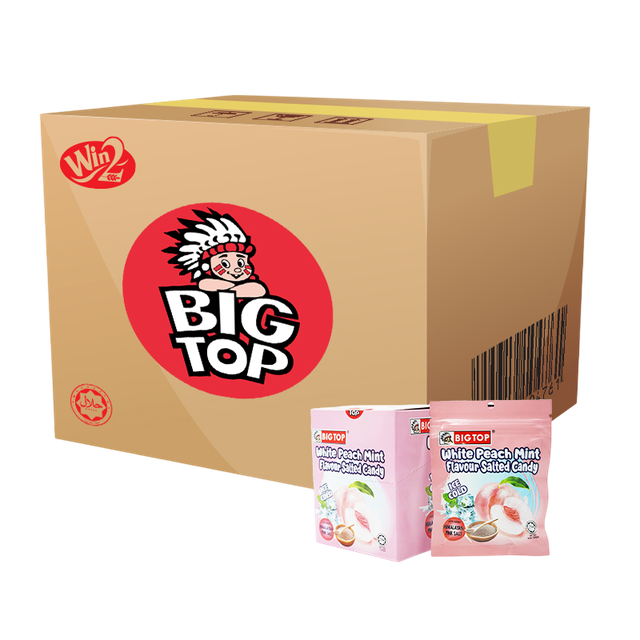 BIG TOP WHITE PEACH MINT FLAVOUR SALTED CANDY   